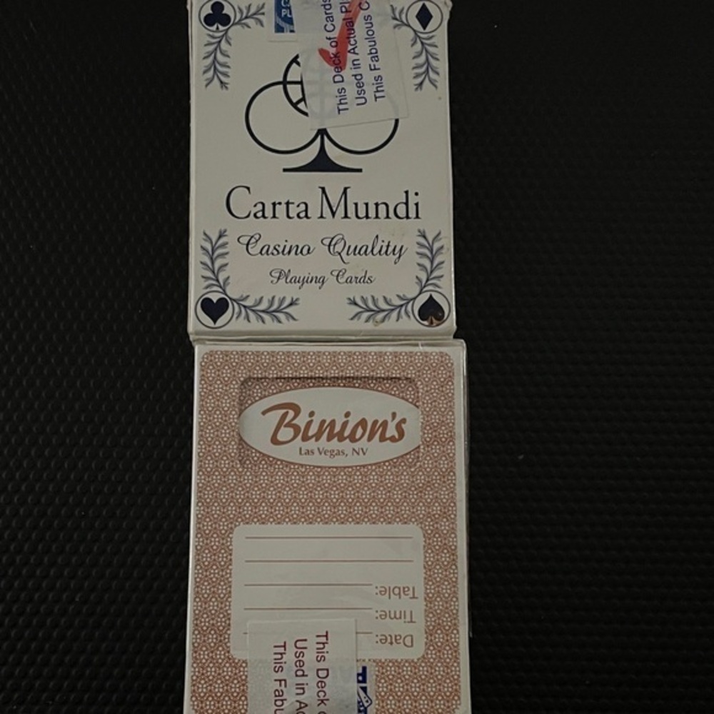 Bundle of Certified Casino Cards.